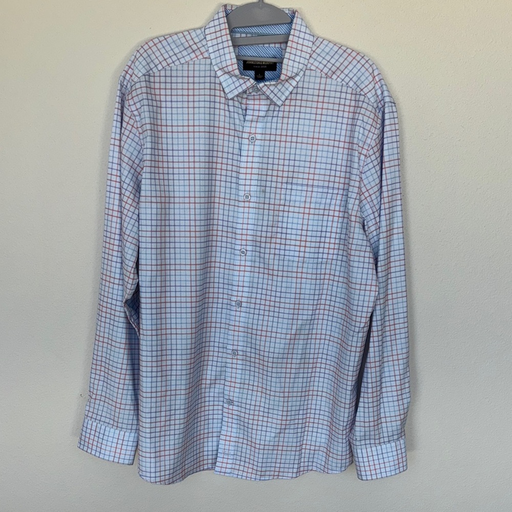 Johnston & Murphy Multicolor Plaid Button Down Shirt